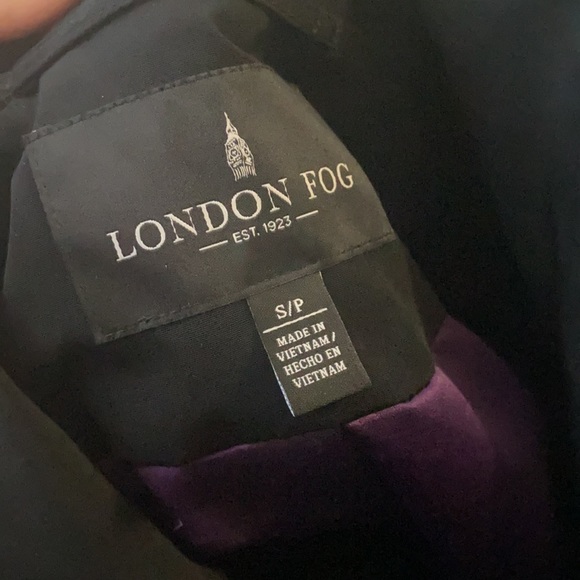 NWT Women’s Black Double Collar Belted Coat Jacket London Fog size Small Petite - Picture 7 of 11